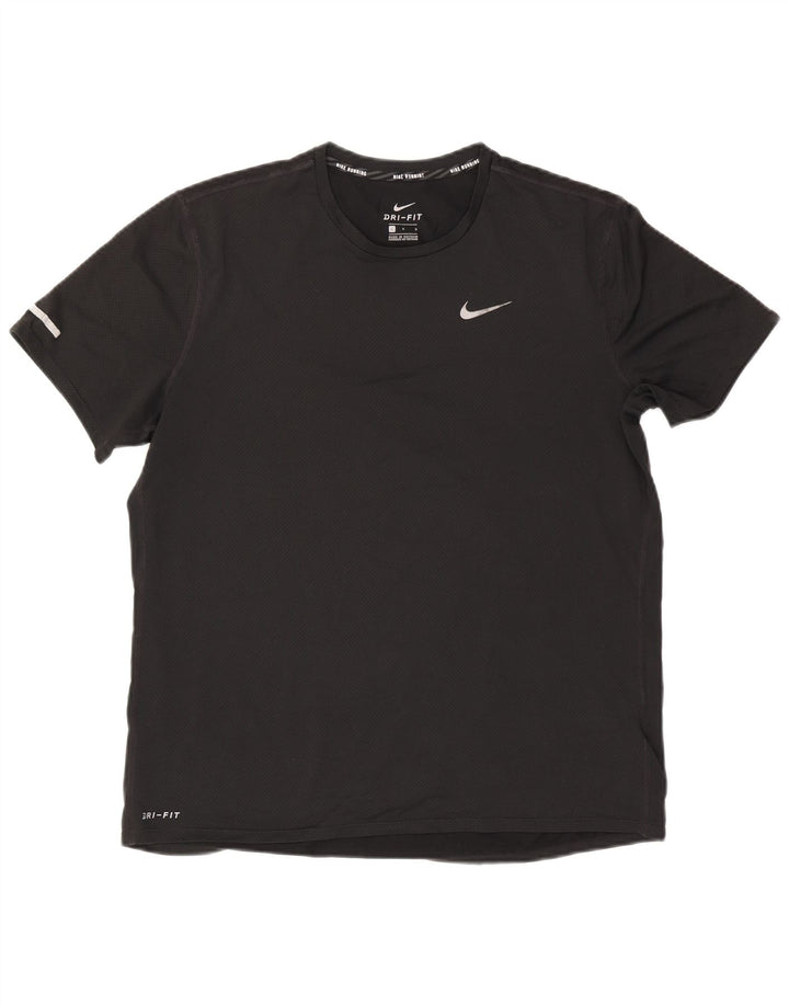 T-shirt Nike Dri Fit da uomo, grande, in poliestere nero