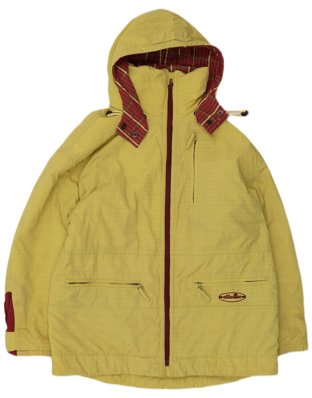 Giacca a vento con cappuccio da donna Ellesse UK 12 Medium Yellow Colourblock