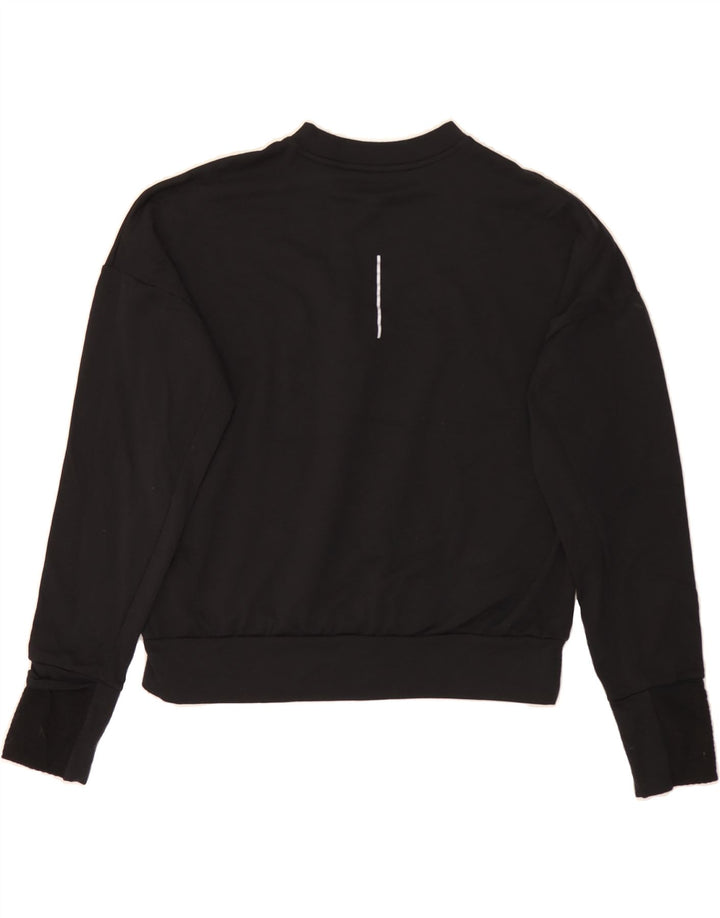 NIKE Womens Dri Fit Oversized Sweatshirt Jumper UK 10 Small Black Vintage Nike and Second-Hand Nike from Messina Hembry 