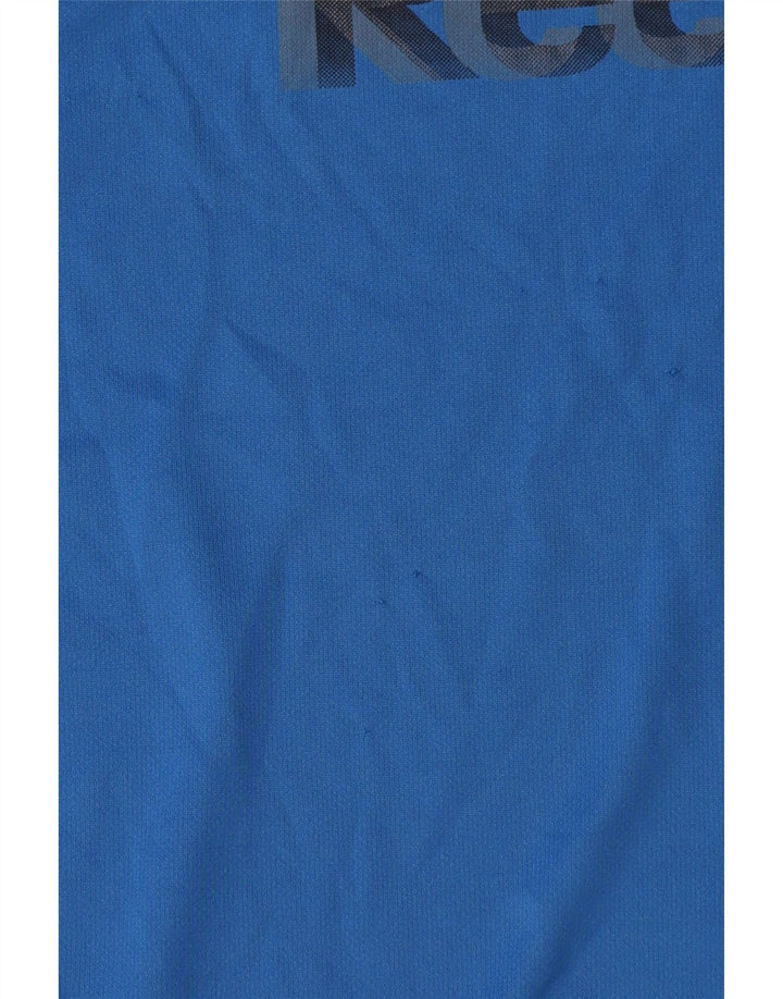 T-shirt grafica da uomo Reebok Top in poliestere color block blu medio