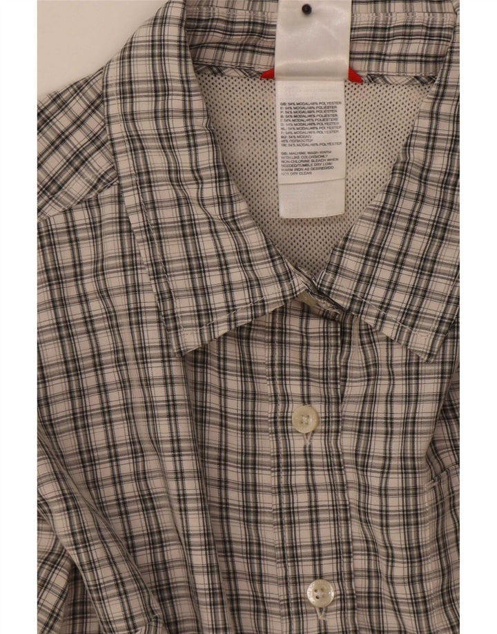 Maglietta da donna The North Face UK 14 Poliestere a quadri grigio medio