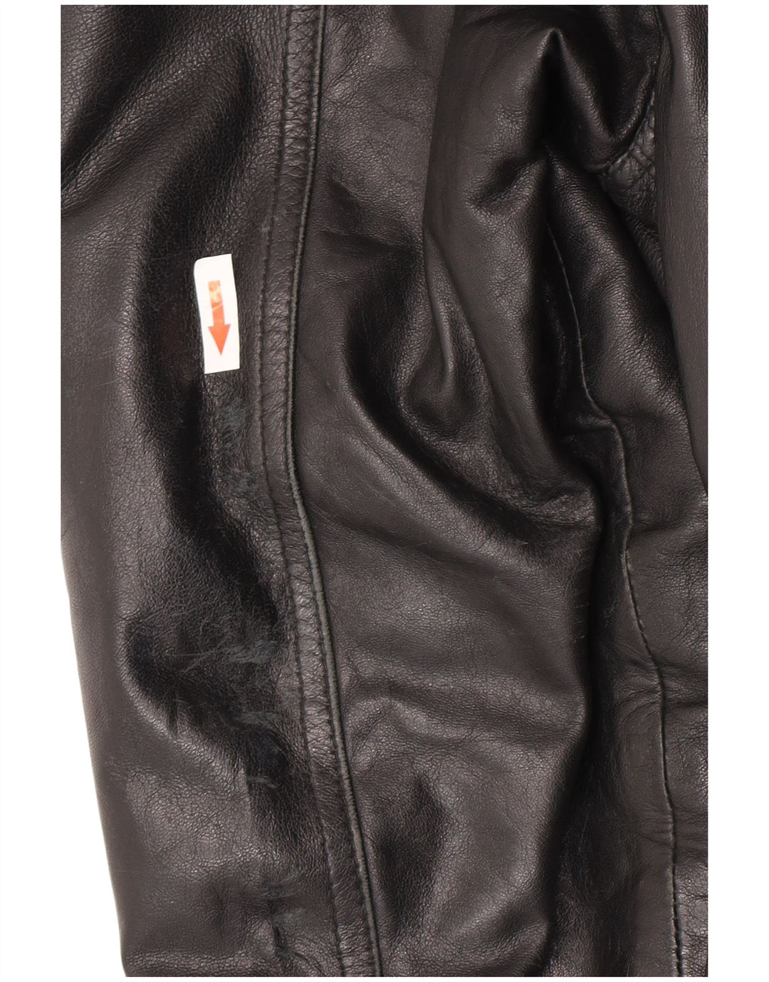 Giacca in pelle vintage da uomo UK 36 piccola in pelle nera