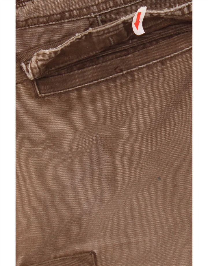 Pantaloni cargo dritti corti da uomo Carhartt W36 L26 Marrone