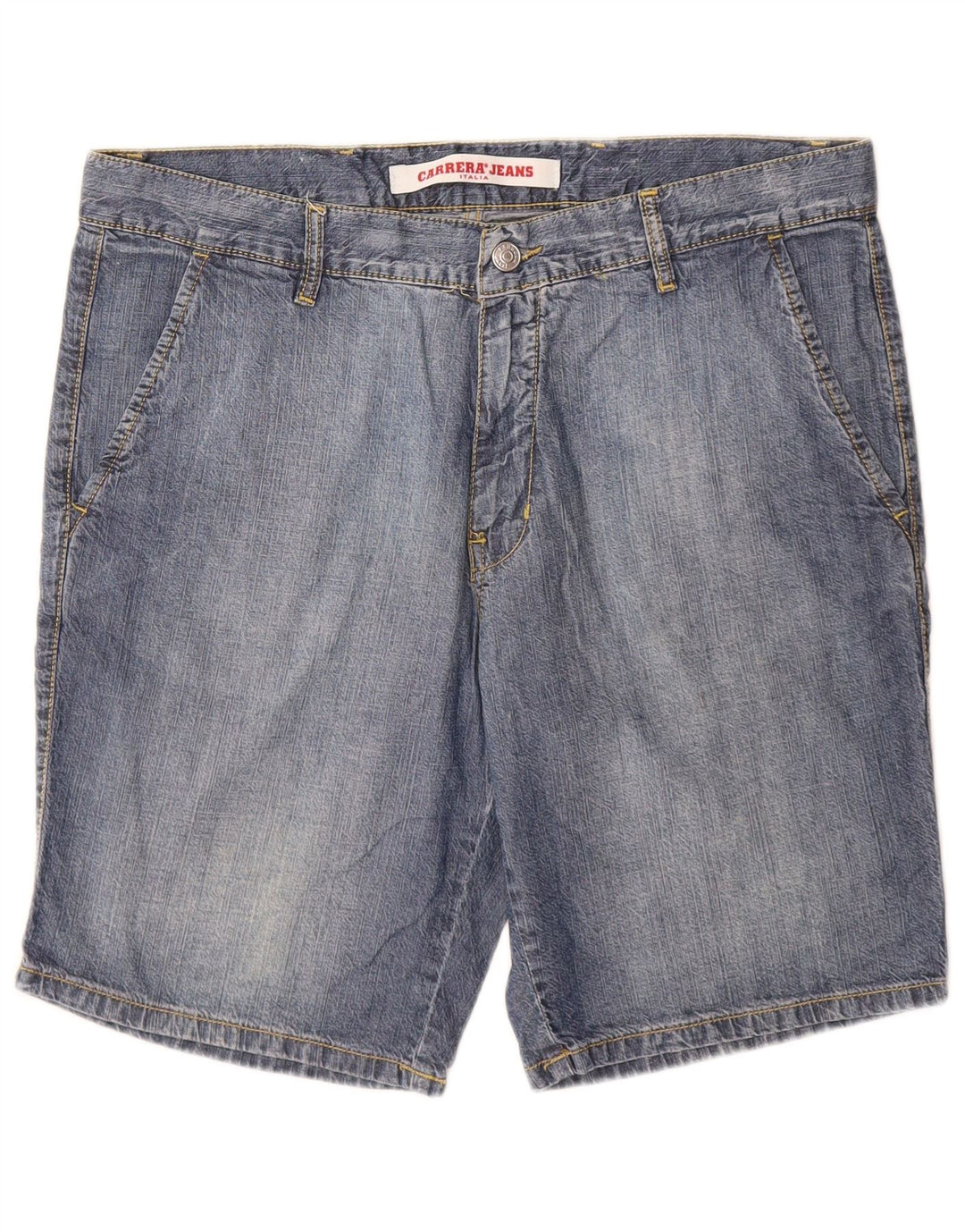 Pantaloncini di jeans regolari da uomo Carrera IT 50 Large W34 Blu Cotone