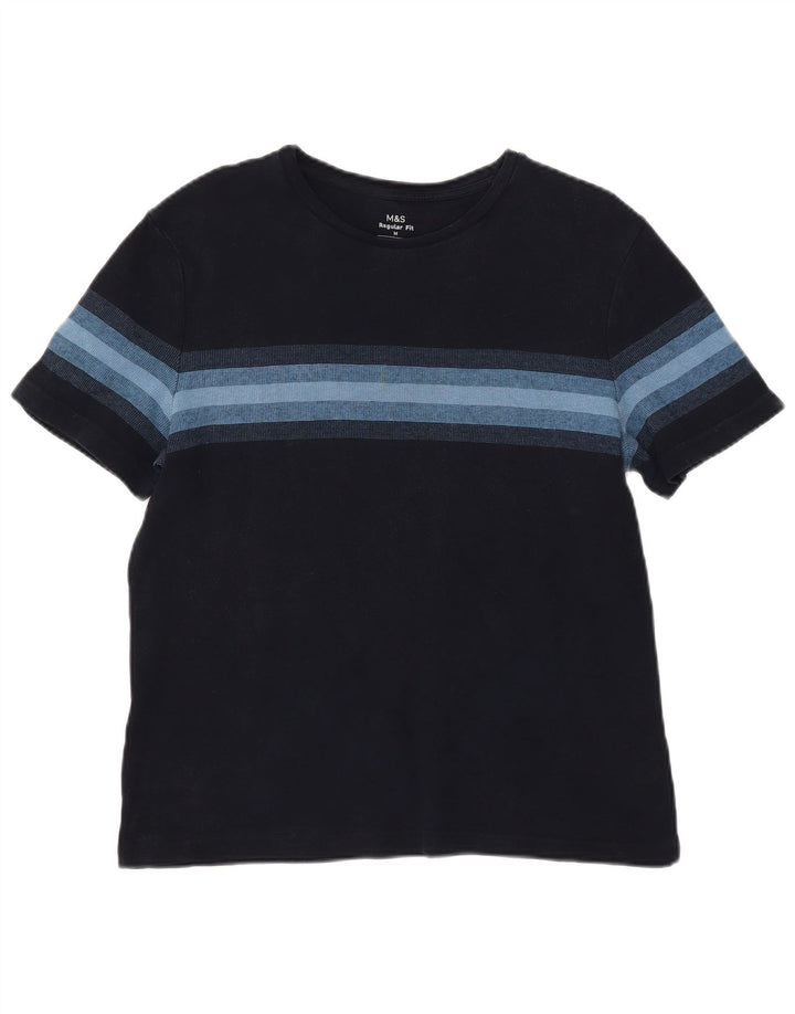 Maglietta da donna Marks & Spencer Top UK 14 Medium Navy Blue Striped