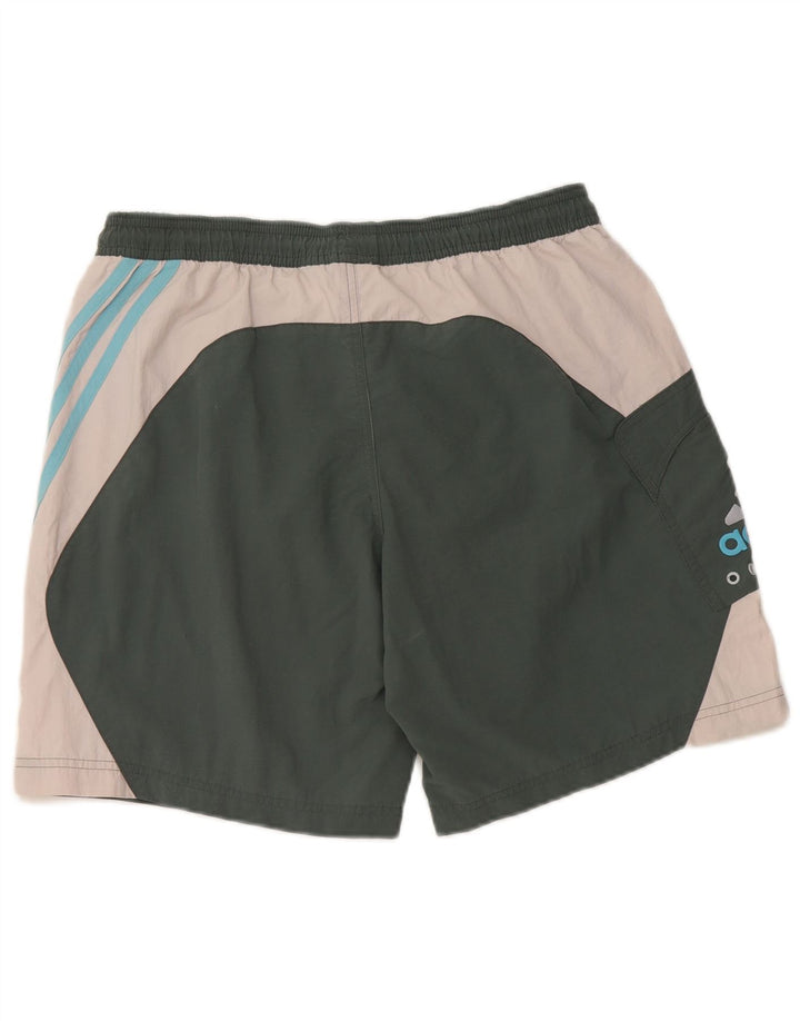 Pantaloncini da bagno da uomo Adidas Medium Khaki Colourblock in poliammide