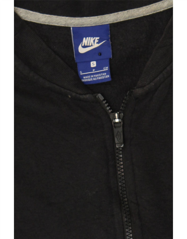 NIKE Womens Graphic Tracksuit Top Jacket UK 10 Small Black Cotton Vintage Nike and Second-Hand Nike from Messina Hembry 