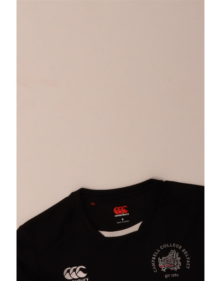 CANTERBURY Mens Graphic T-Shirt Top Small Black Polyester