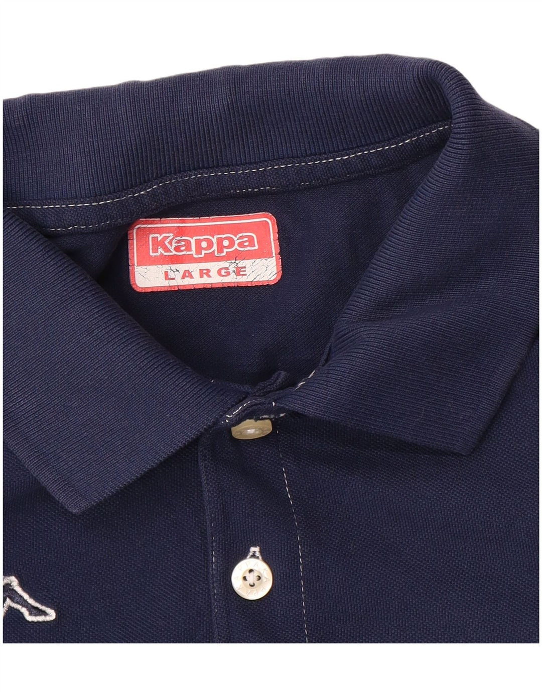 Polo Kappa da uomo grande blu navy