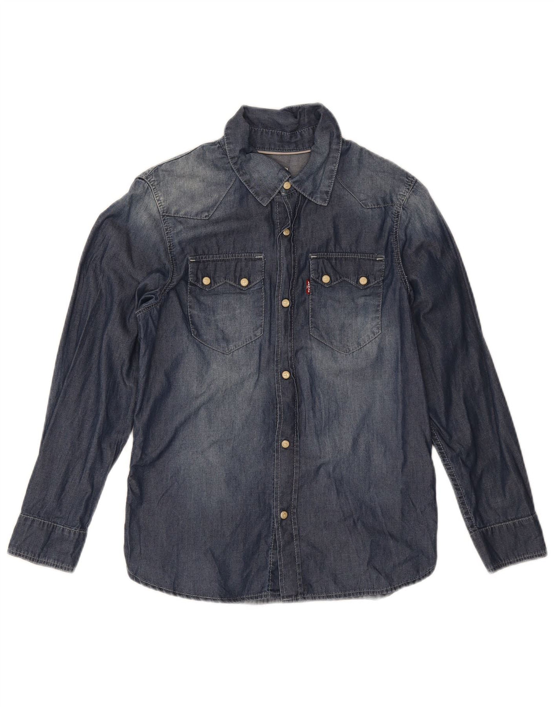 Camicia di jeans Levi's per ragazzi 11-12 anni in cotone blu navy