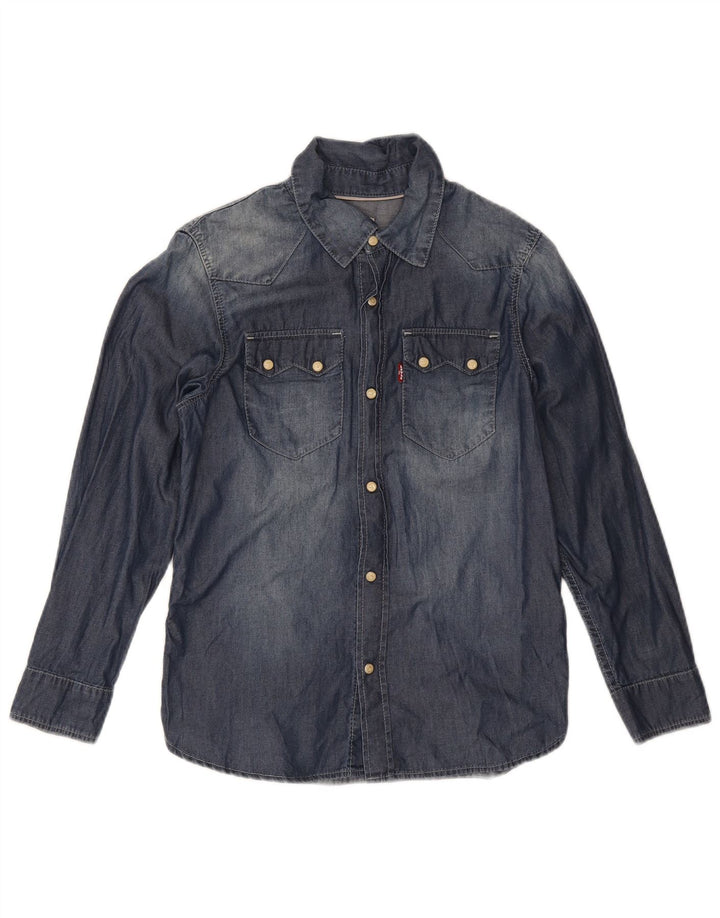 Camicia di jeans Levi's per ragazzi 11-12 anni in cotone blu navy