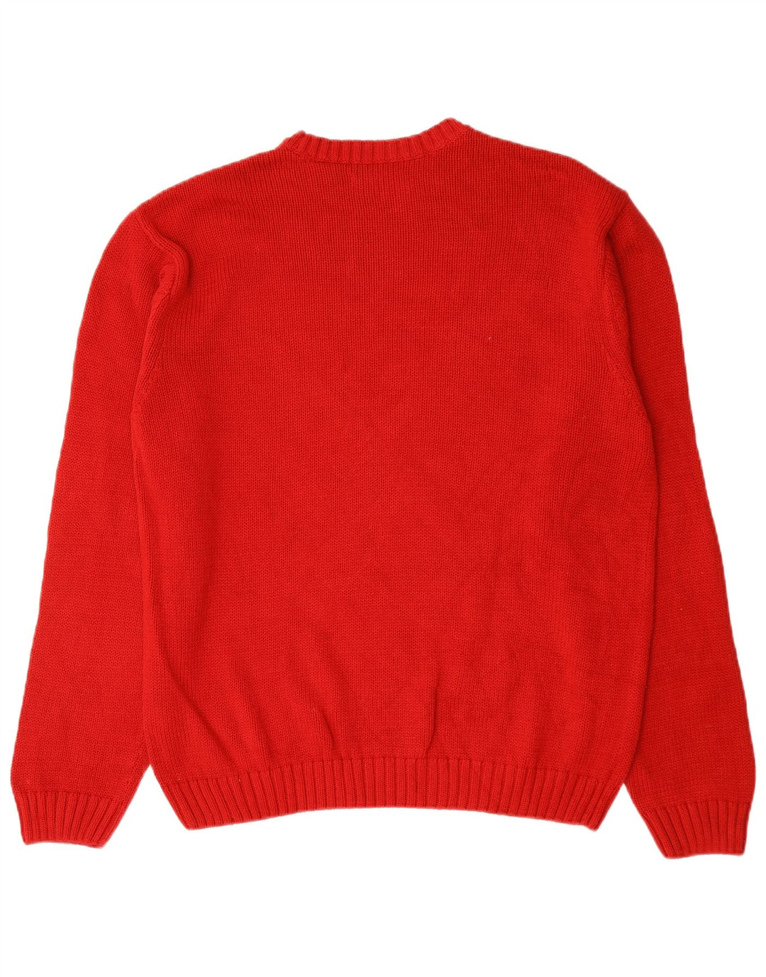 Chaps Uomo Maglione Girocollo Maglione Grande Cotone Rosso