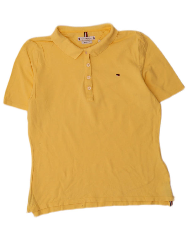 Polo da donna vestibilità regolare Tommy Hilfiger UK 10 piccola gialla