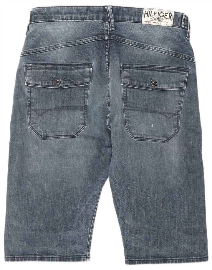 Pantaloncini di jeans invecchiati Curtis da uomo Tommy Hilfiger W32 blu medio