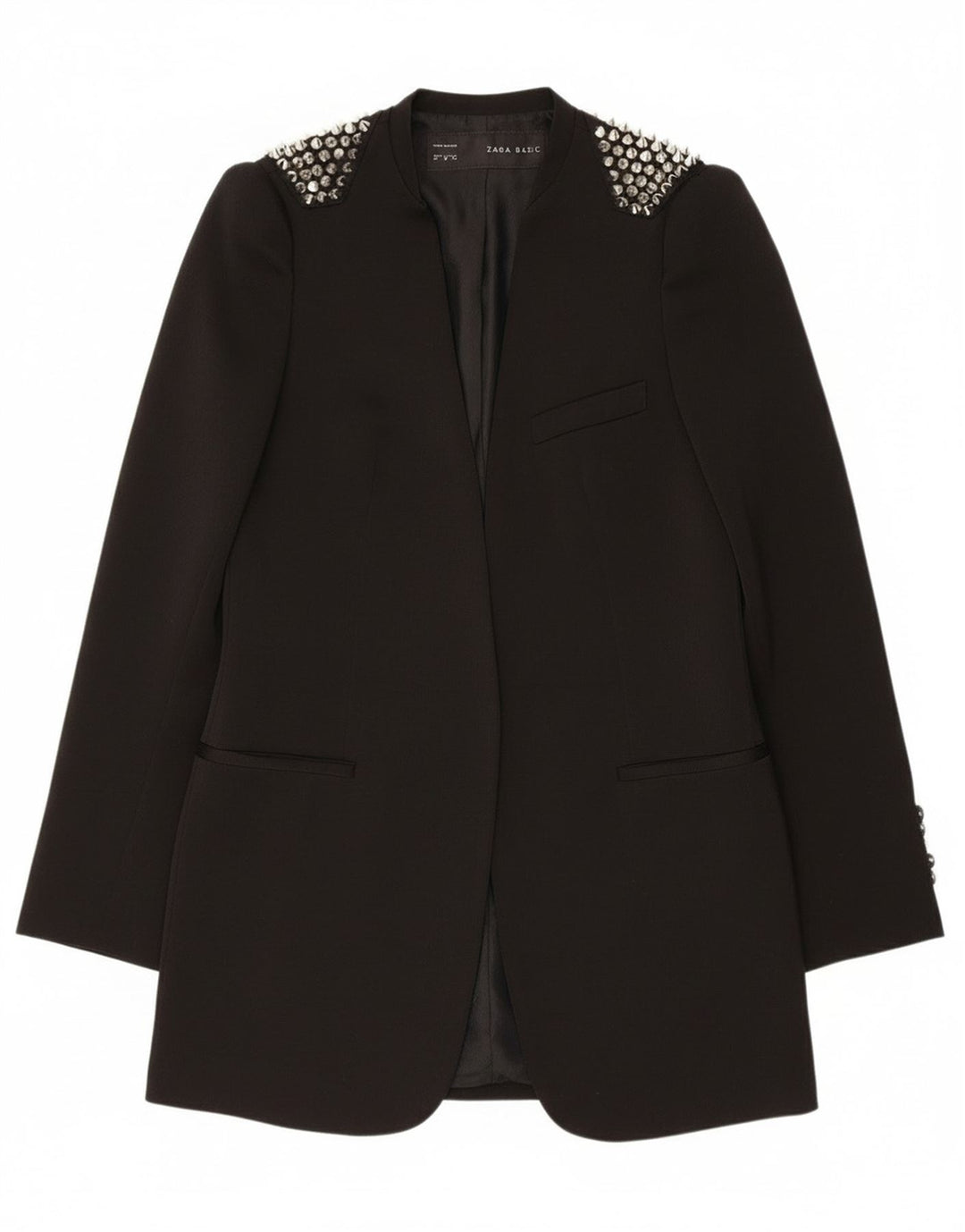 Giacca blazer aperta da donna Zara UK 12 media nera