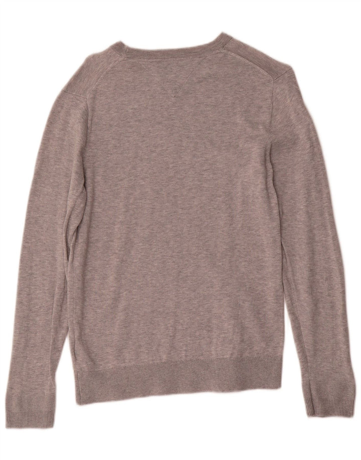Tommy Hilfiger Uomo Maglione con scollo a barca Maglione piccolo in cotone grigio
