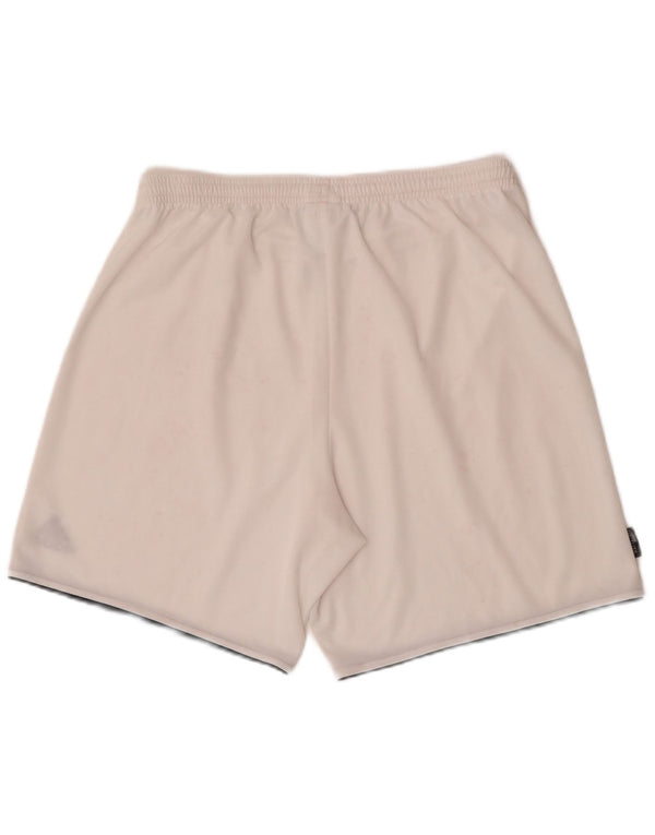 Pantaloncini sportivi Adidas Climalite da uomo grandi in poliestere bianco