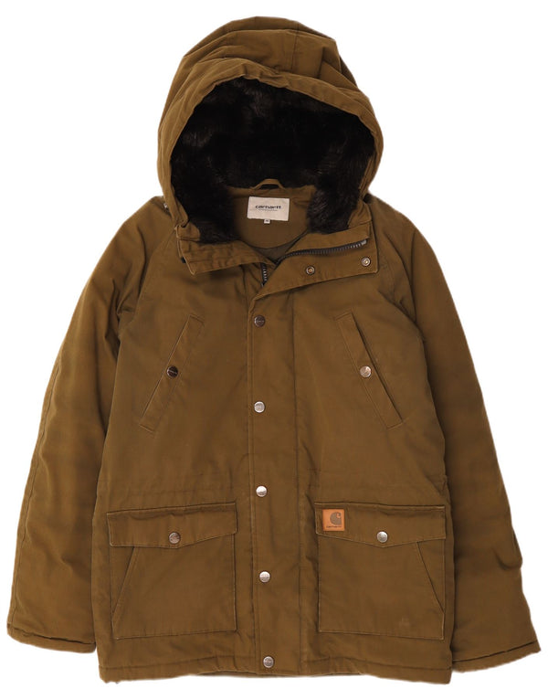 Giacca utilitaria con cappuccio da uomo Carhartt UK 38 cotone kaki medio