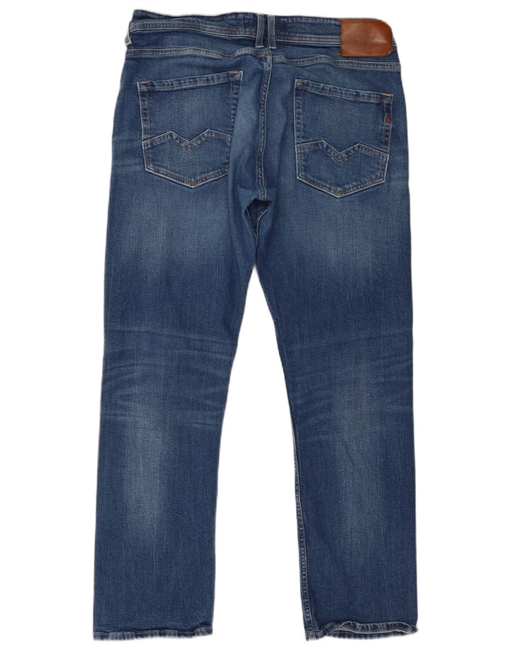 Replay Jeans uomo Rocco Slim W34 L30 cotone blu