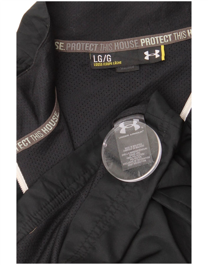 Giacca da tuta da uomo UNDER ARMOUR grande nera in poliestere