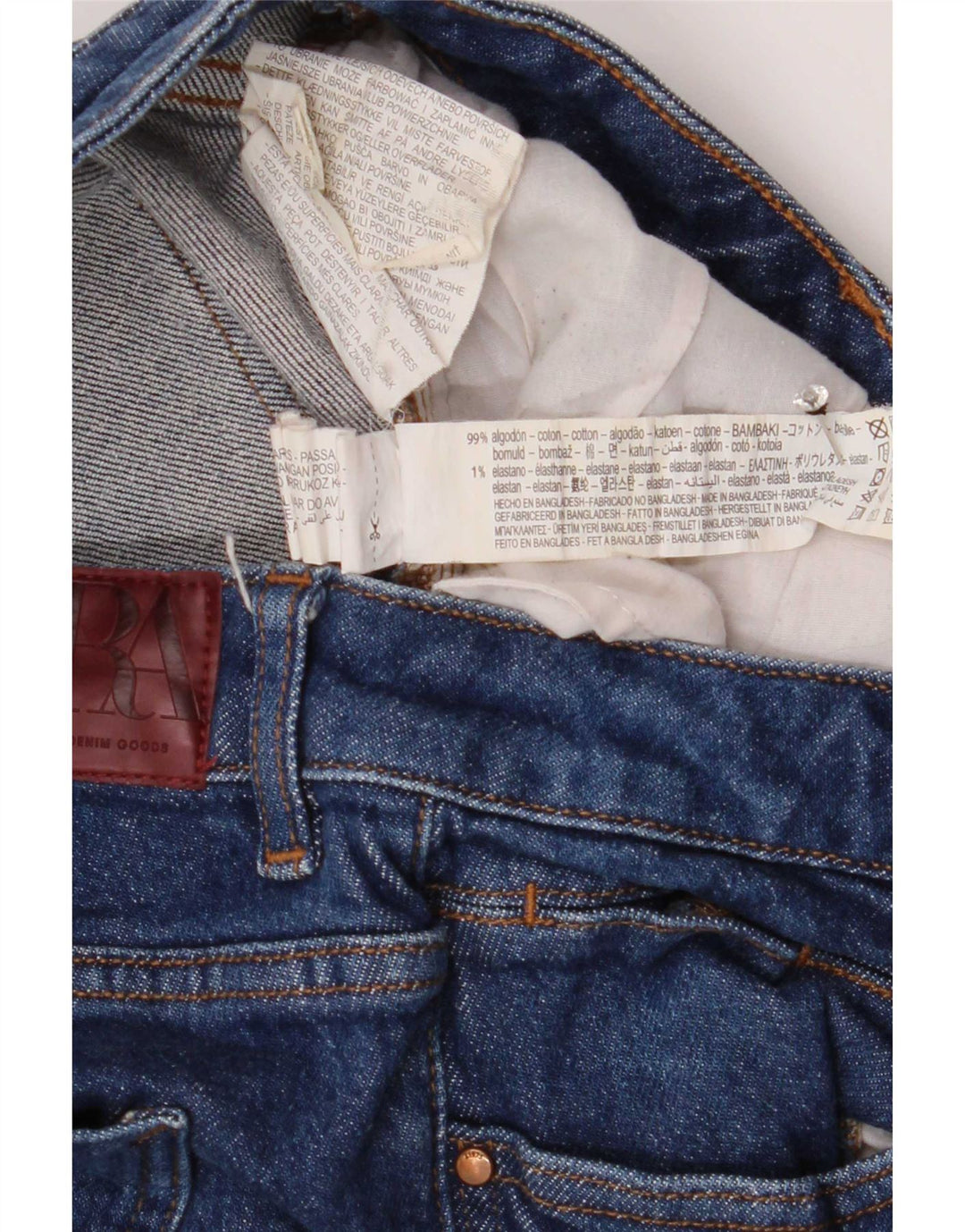 Jeans svasati da donna Zara EU 40 medio W30 L32 cotone blu