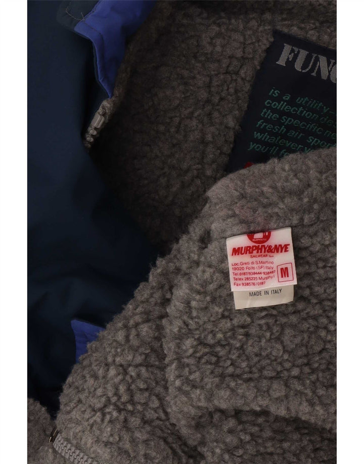 Giacca parka Sherpa da uomo con cappuccio Murphy & Nye UK 38 medio blu navy