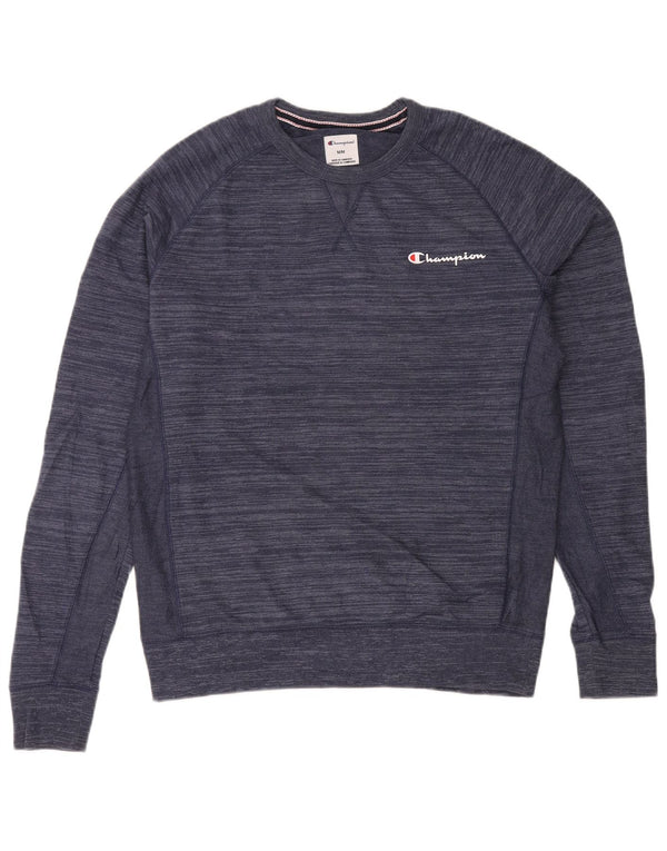 Felpa da uomo Champion Felpa media in cotone a righe blu navy