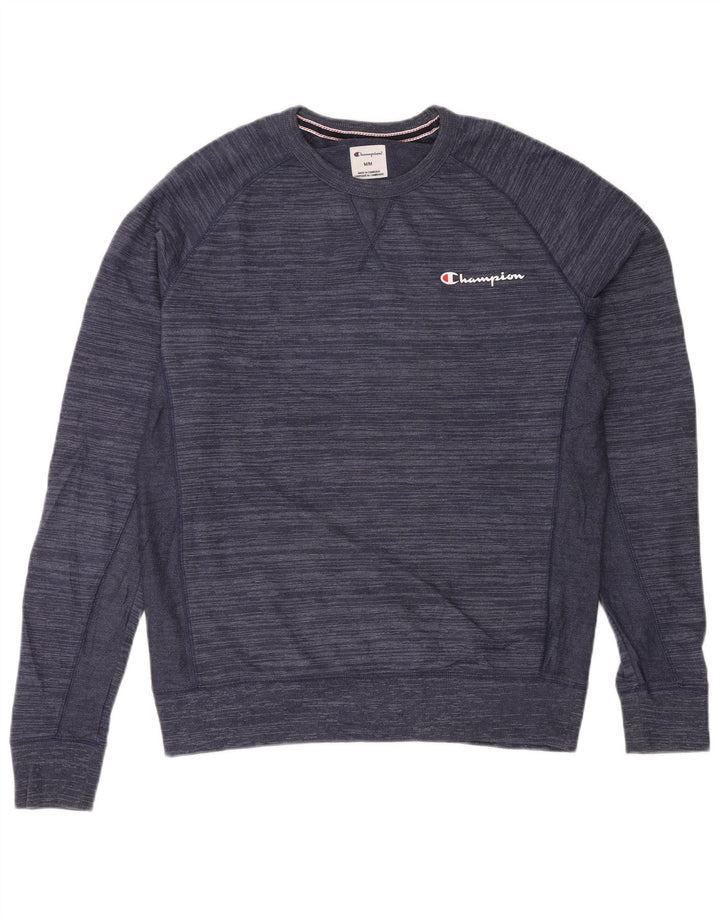 Felpa da uomo Champion Felpa media in cotone a righe blu navy