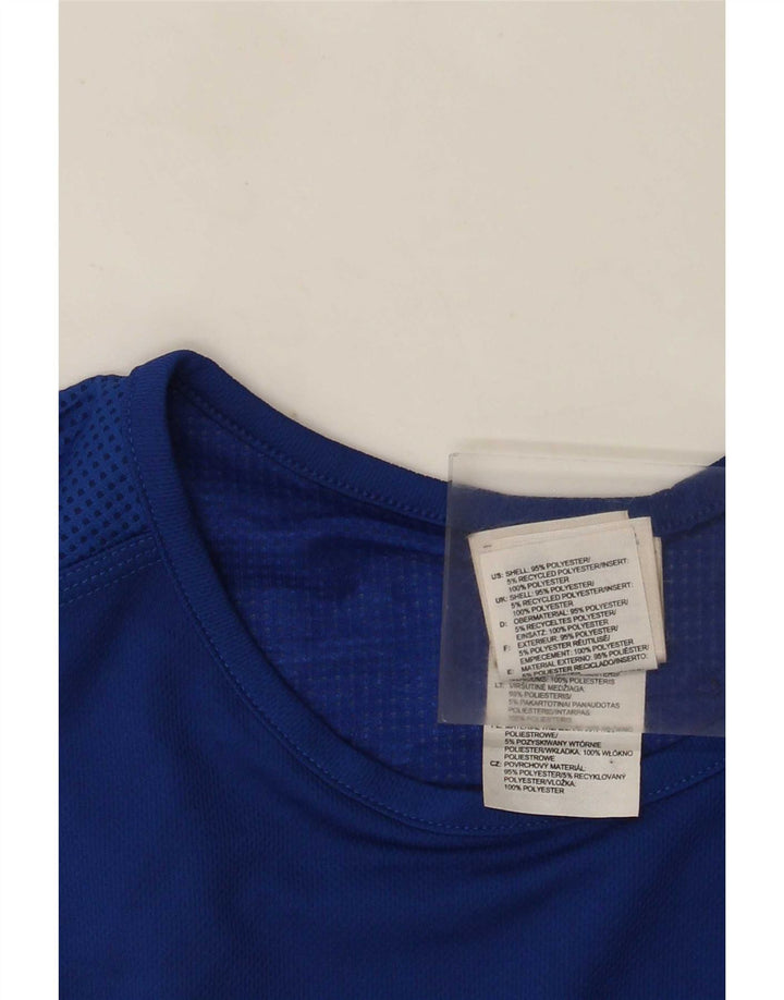 Canotta Adidas da uomo in poliestere blu medio