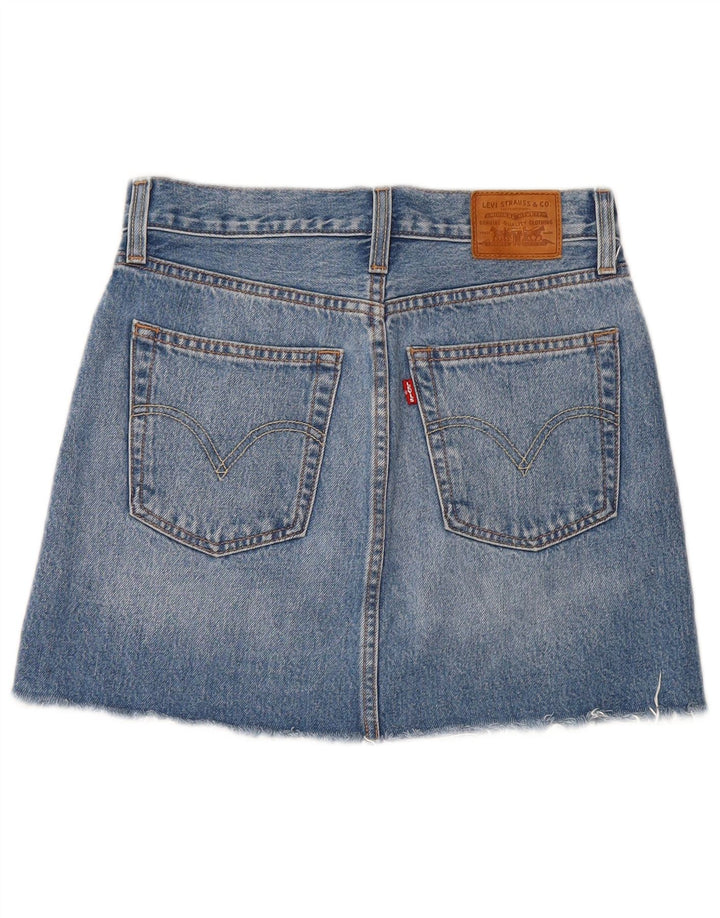 LEVI'S Womens Denim Skirt W26 Small  Blue Cotton