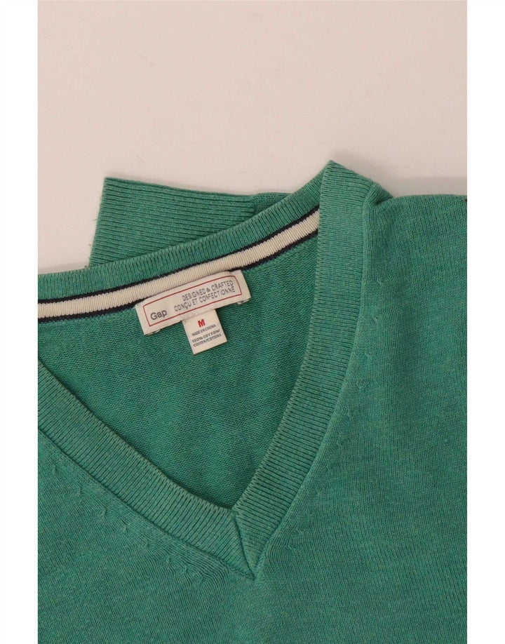 Maglione da uomo con scollo a V Gap in cotone verde medio