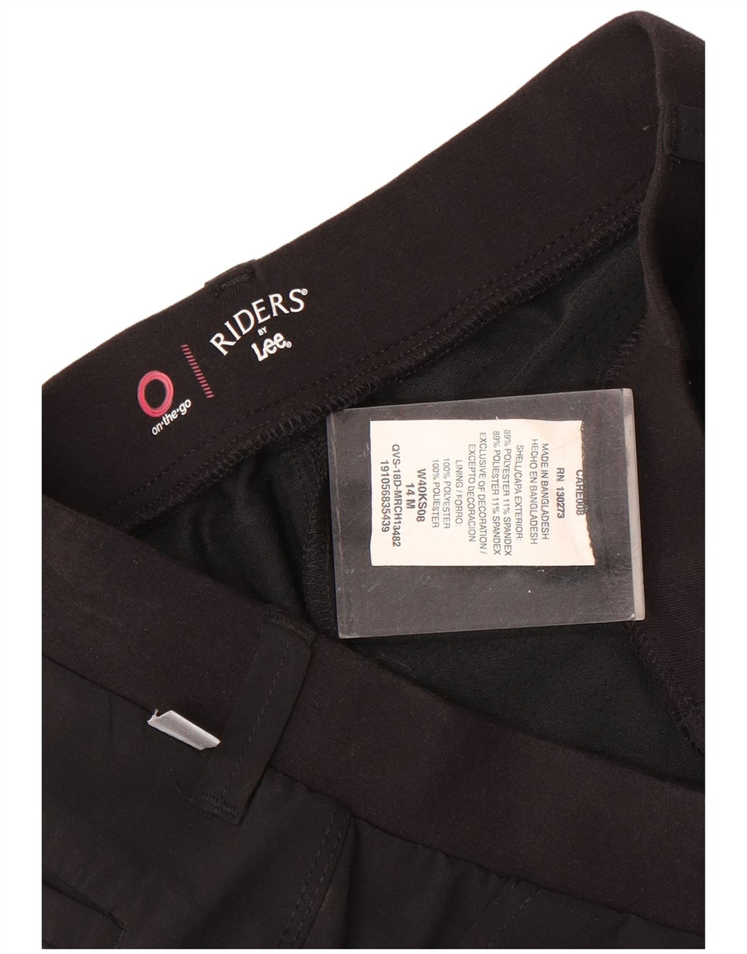 Minigonna Lee Riders da donna US 14 XL W36 poliestere nero
