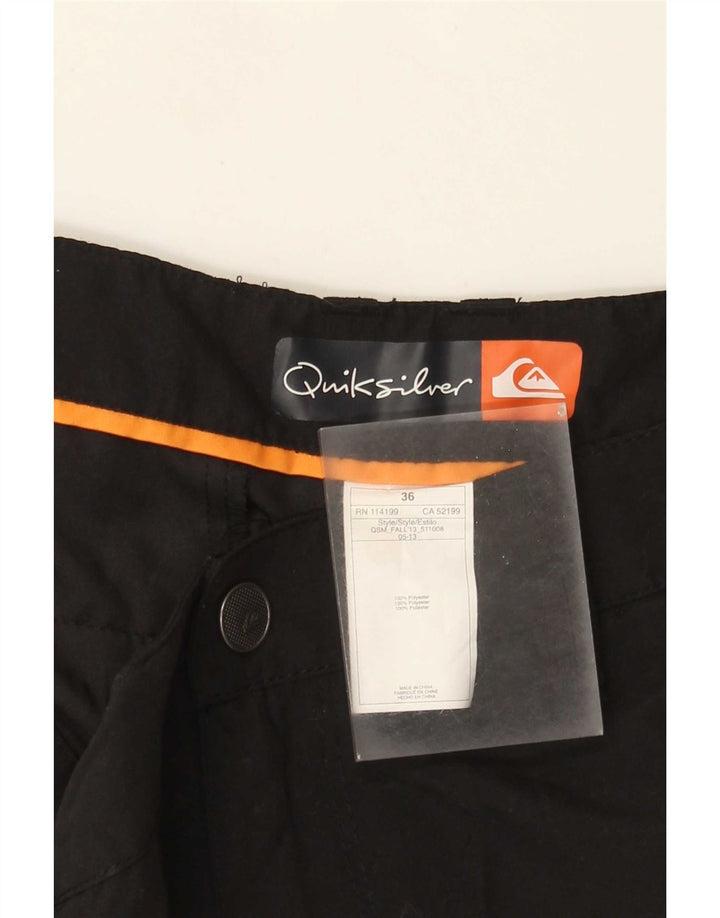 Pantaloncini chino da uomo Quiksilver W36 grandi in poliestere nero
