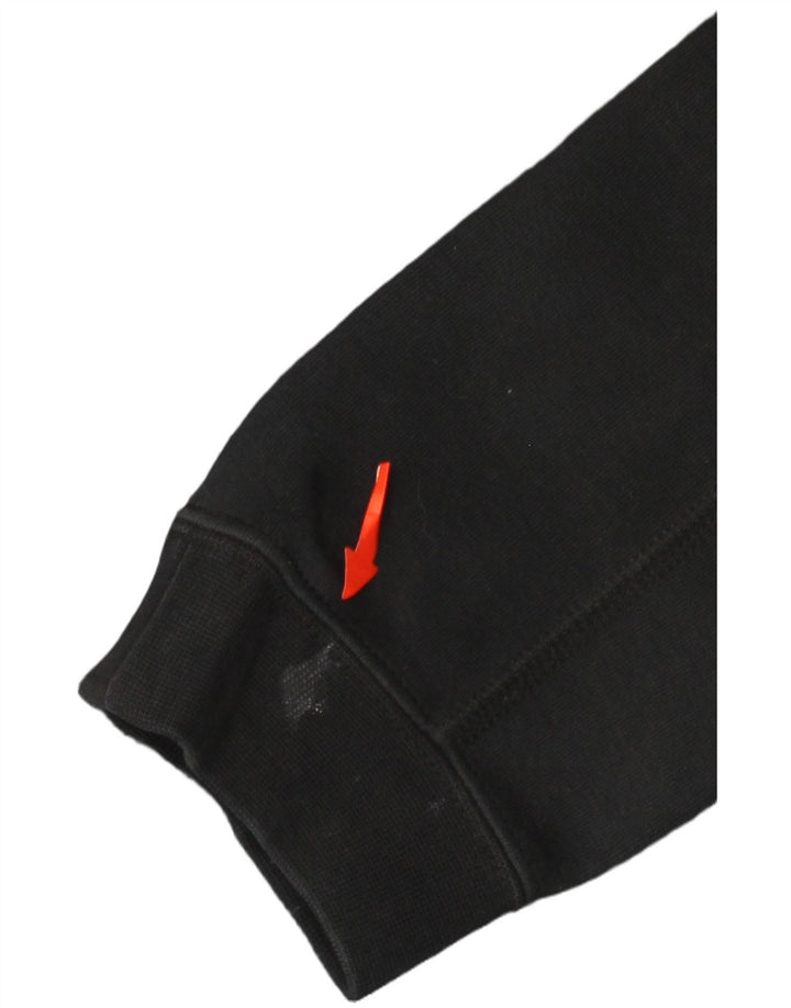 Felpa con cappuccio e zip Nike da uomo in cotone nero medio