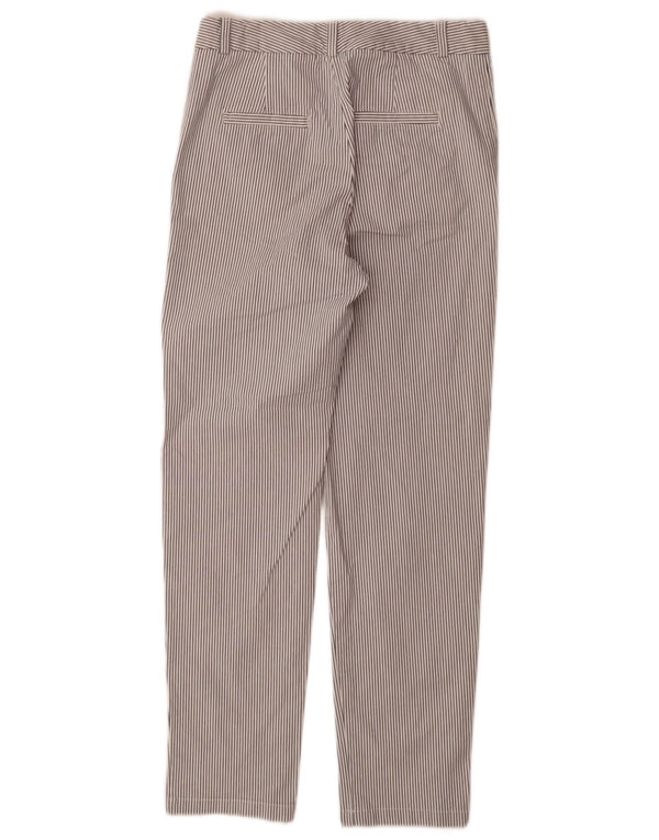 Pantaloni chino da donna Marks & Spencer UK 8 piccoli W28 L30 gessato bianco