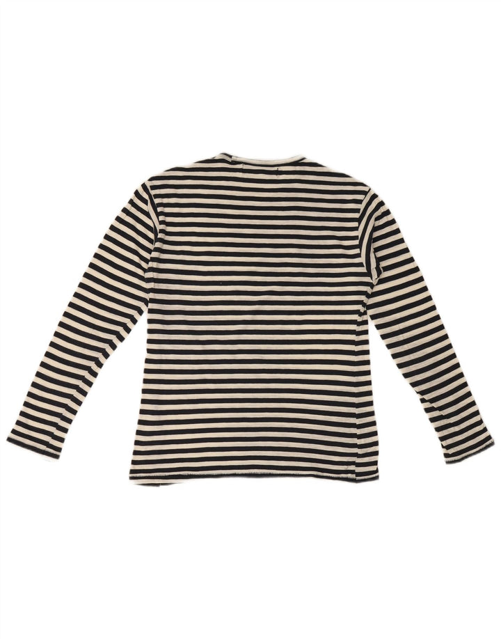 Top Zara da donna a maniche lunghe UK 10 piccolo nero a righe