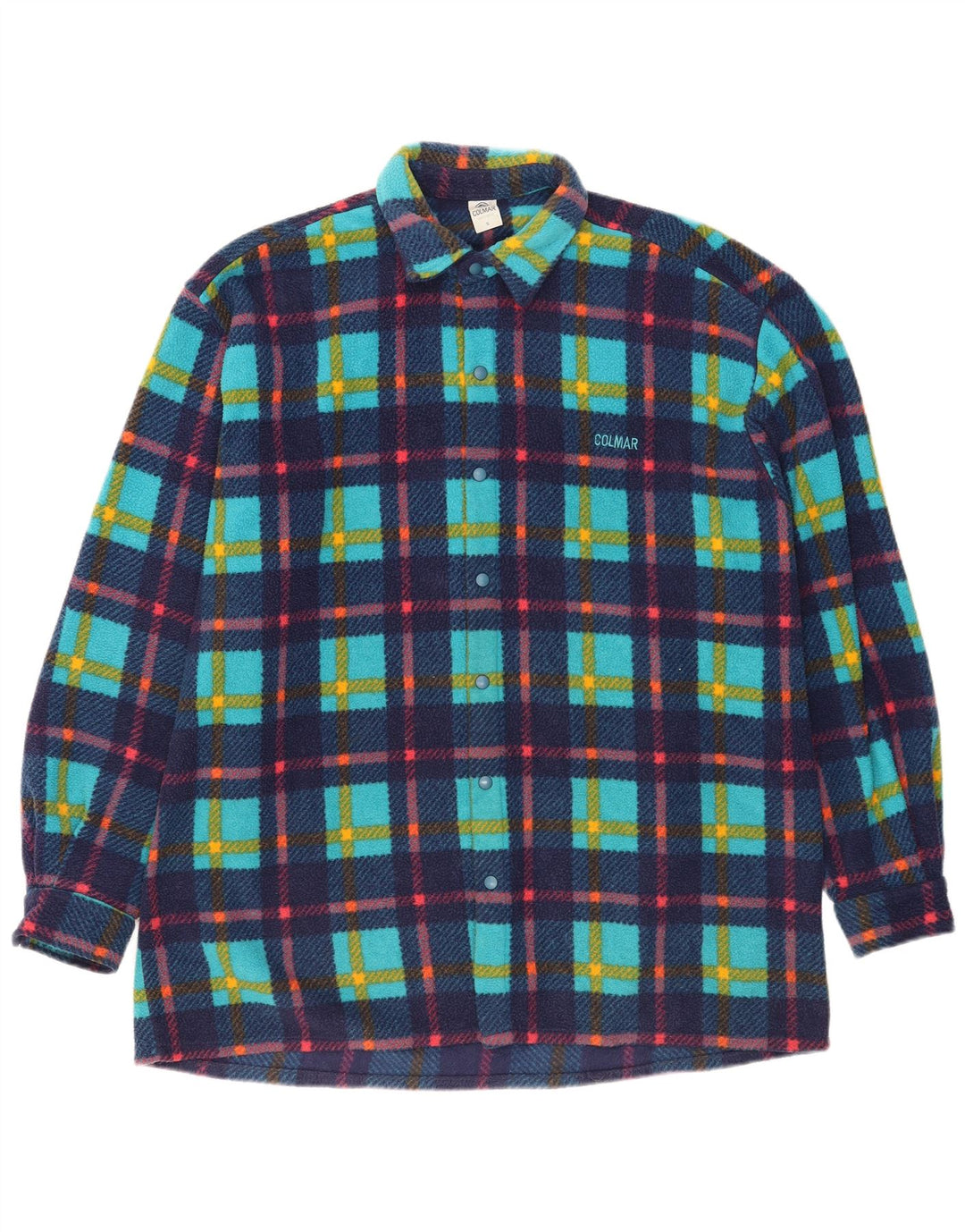 Camicia in pile da uomo Colmar XL a quadri multicolore