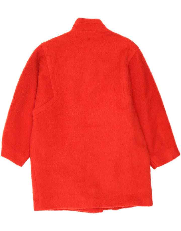 VINTAGE Womens Loose Fit Overcoat EU 40 Medium Red Vintage Vintage and Second-Hand Vintage from Messina Hembry 
