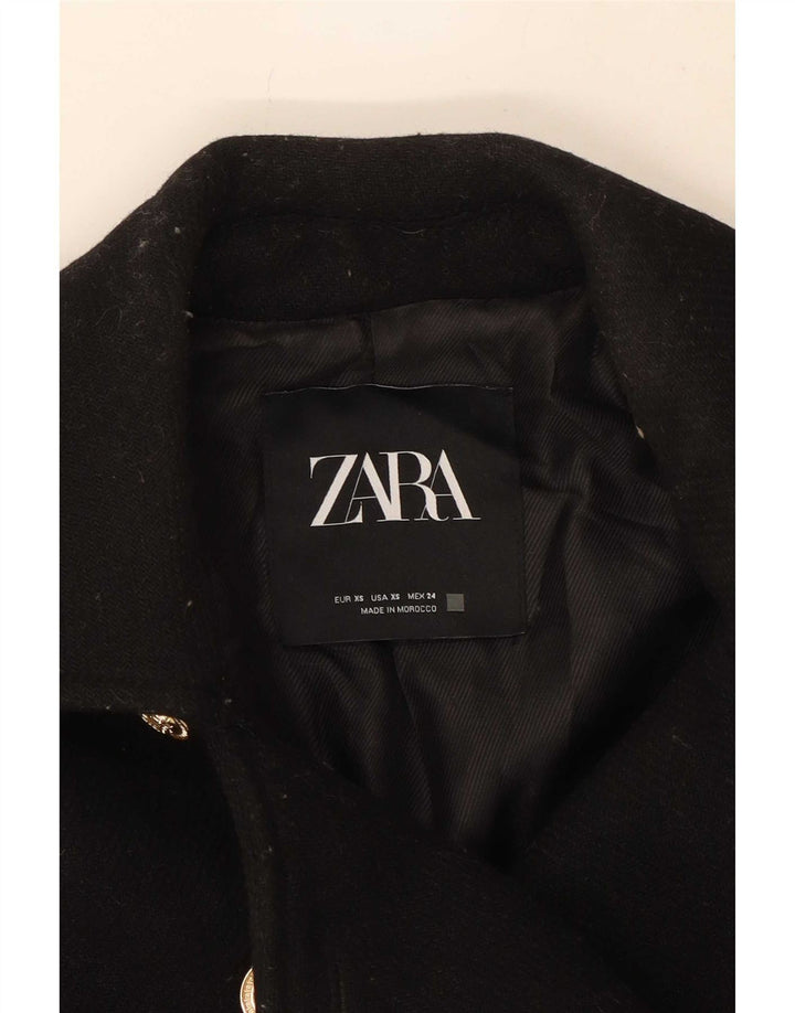 Cappotto doppiopetto da donna Zara UK 6 XS lana nera