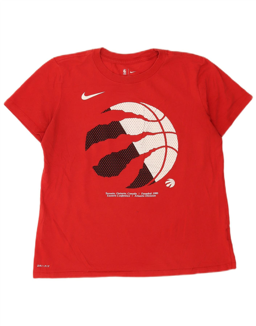 T-shirt grafica Nike Dri Fit da uomo in cotone rosso medio