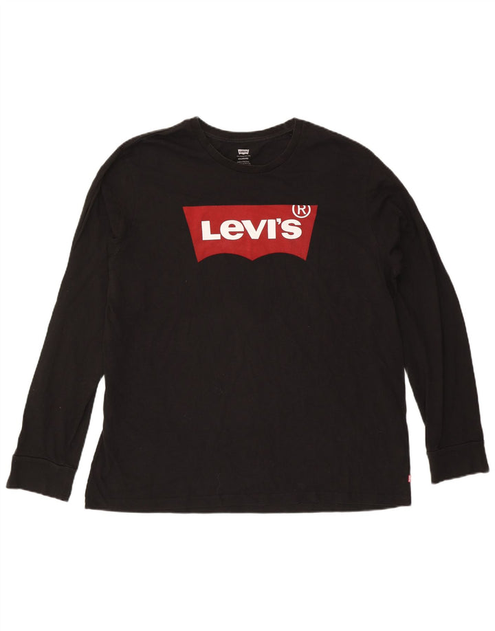 Levi's Mens Standard Fit Graphic Top manica lunga XL cotone nero