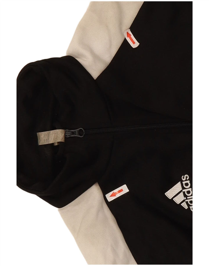 Giacca da ginnastica da uomo Adidas, giacca grande, in poliestere color block nero