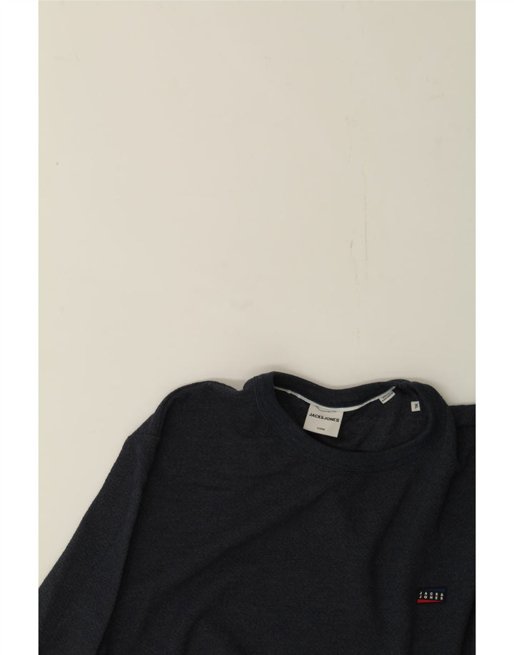 JACK & JONES Mens Sweatshirt Jumper XL Navy Blue Cotton Vintage Jack & Jones and Second-Hand Jack & Jones from Messina Hembry 