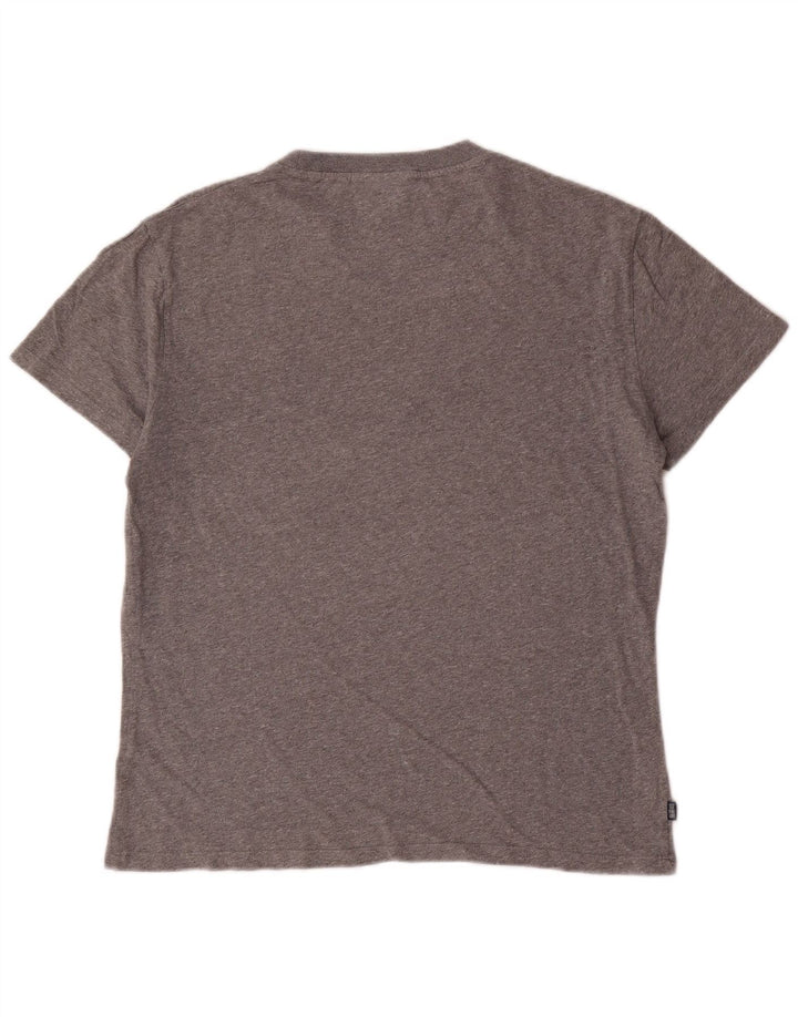 T-shirt da donna Superdry Top UK 16 grande cotone chiazzato grigio