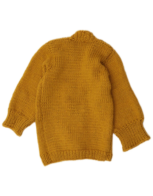 Maglione cardigan vintage da donna UK 4 XS Khaki retrò