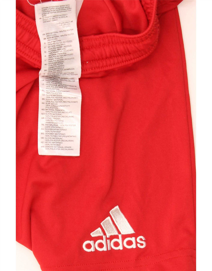 Pantaloncini sportivi Adidas da uomo grandi in poliestere rosso