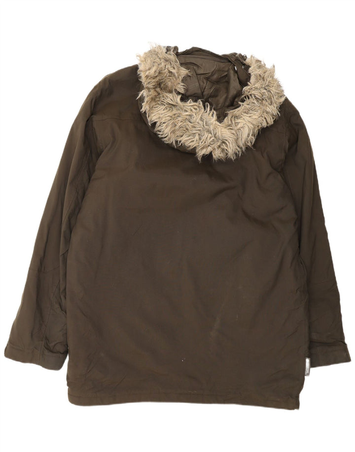 Giacca parka da uomo con cappuccio Mountain Warehouse UK 38 Nylon marrone medio