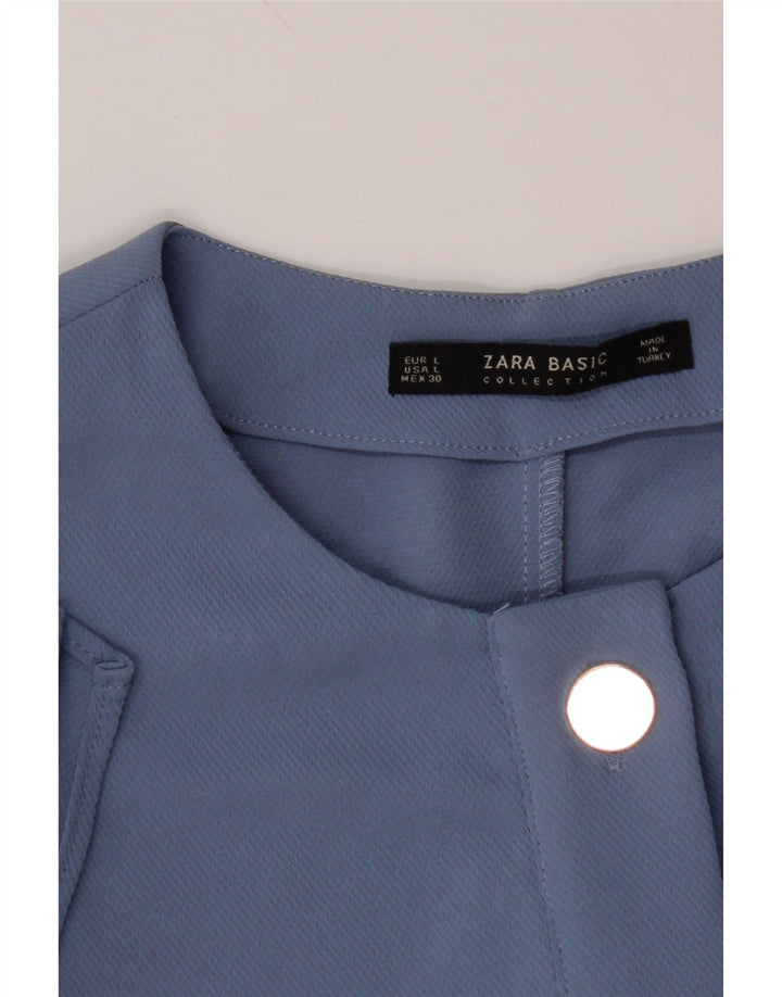 ZARA Womens Oversized 3/4 Sleeve Shift Dress UK 16 Large Blue Vintage Zara and Second-Hand Zara from Messina Hembry 