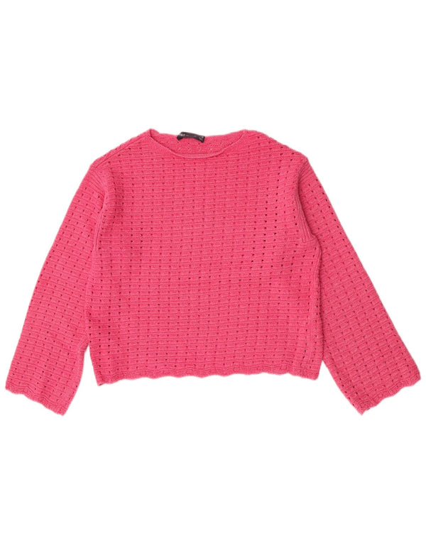 Maglione da donna Marks & Spencer con scollo a barca corto UK 14 Rosa medio