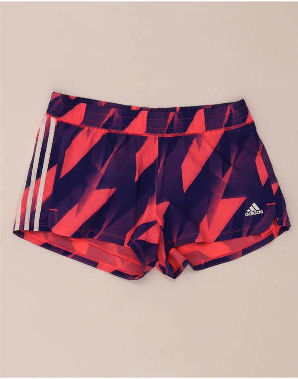 Pantaloncini sportivi Adidas da donna UK 12/14 Poliestere geometrico viola medio